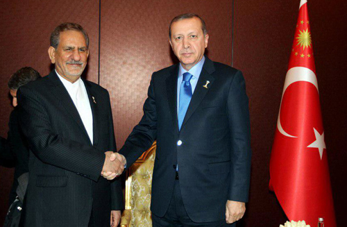 جهانگیری با اردوغان دیدار کرد جهانگیری با اردوغان دیدار کرد