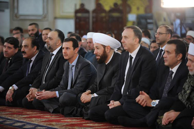 (تصاویر) بشار اسد در مراسم میلاد پیامبر(ص) (تصاویر) بشار اسد در مراسم میلاد پیامبر(ص)