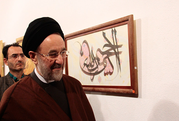 (تصاویر) سیدمحمد خاتمی در نمایشگاه خط (تصاویر) سیدمحمد خاتمی در نمایشگاه خط