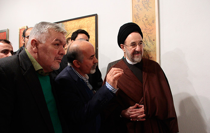 (تصاویر) سیدمحمد خاتمی در نمایشگاه خط (تصاویر) سیدمحمد خاتمی در نمایشگاه خط