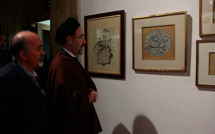 (تصاویر) سیدمحمد خاتمی در نمایشگاه خط (تصاویر) سیدمحمد خاتمی در نمایشگاه خط