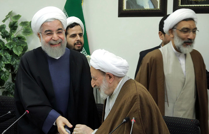 (تصاویر) دیدار روحانی با علما و مراجع قم (تصاویر) دیدار روحانی با علما و مراجع قم
