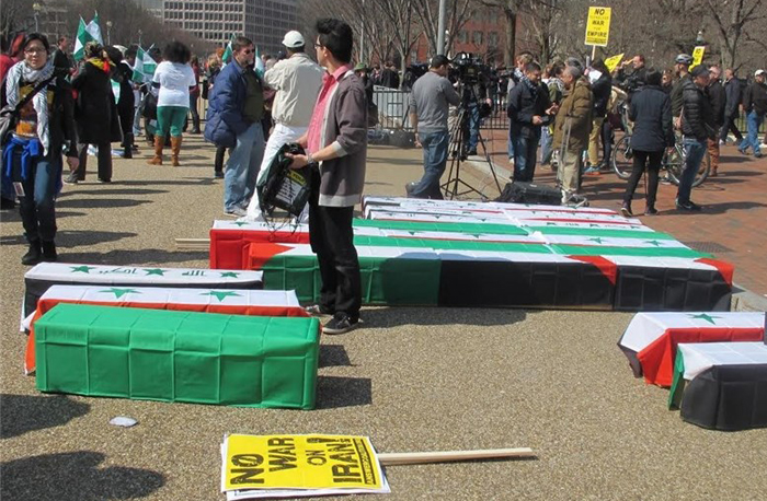 (تصاویر) تجمع حامیان ایران مقابل کاخ‌سفید