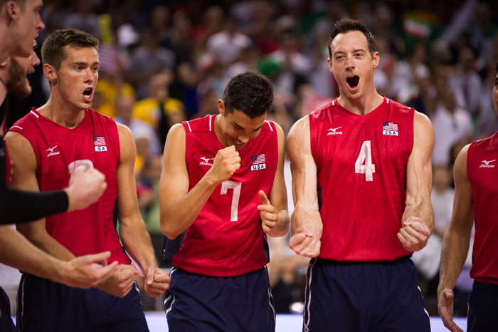 (تصاویر) دیدار والیبال ایران و امریکا