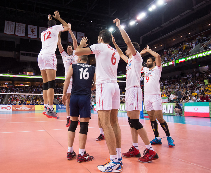 (تصاویر) دیدار والیبال ایران و امریکا