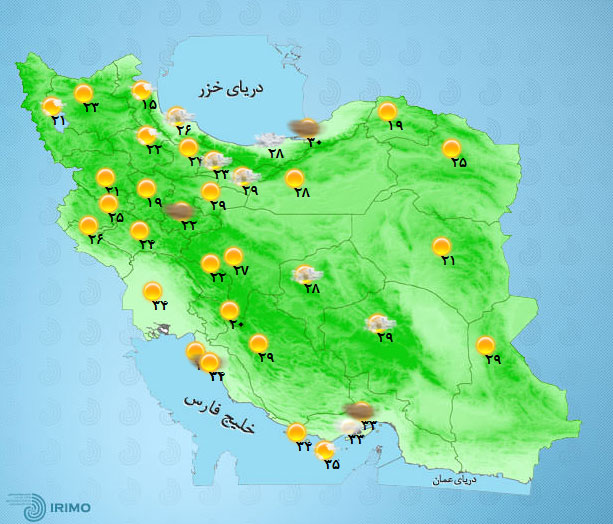 پیش‌بینی وضعیت آب و هوای تهران فردا چهارشنبه ۲۷ مرداد //////////۱۴۰۰