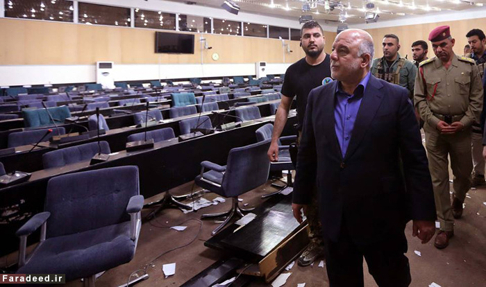 (تصاویر) بازدید العبادی از پارلمان پس از حمله (تصاویر) بازدید العبادی از پارلمان پس از حمله