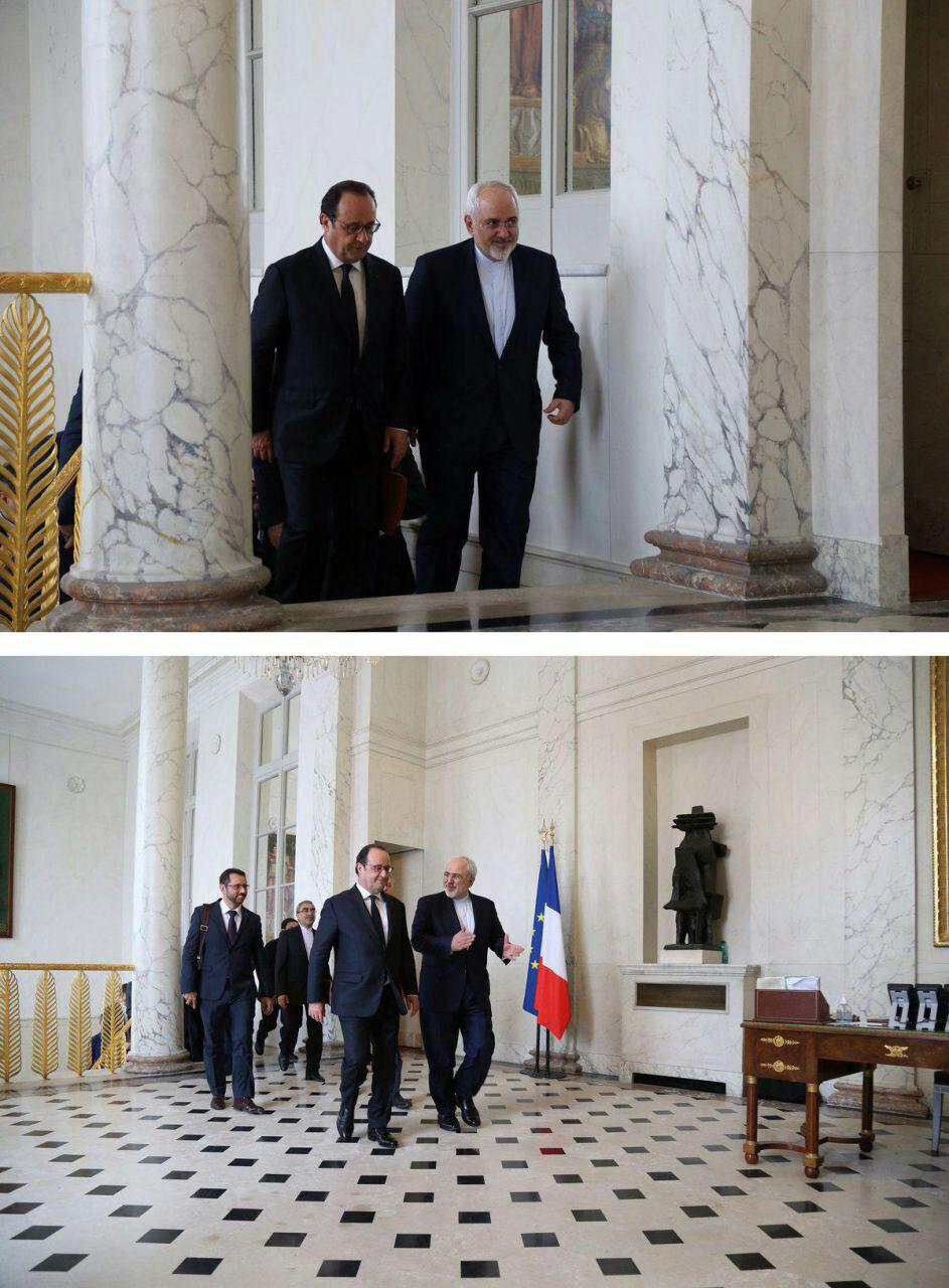 (تصویر) استقبال اولاند از ظریف (تصویر) استقبال اولاند از ظریف