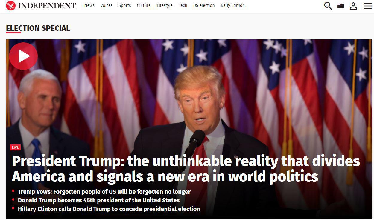 (تصاویر) ناراحتی رسانه های غربی از پیروزی ترامپ