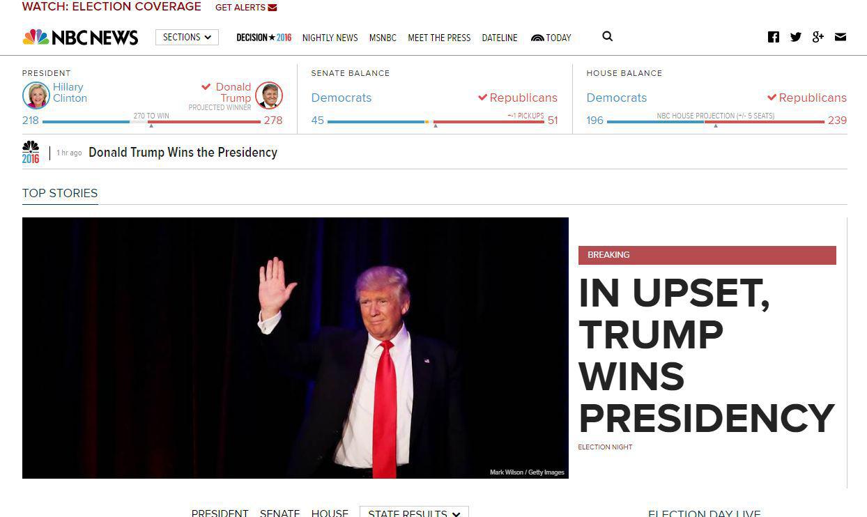 (تصاویر) ناراحتی رسانه های غربی از پیروزی ترامپ