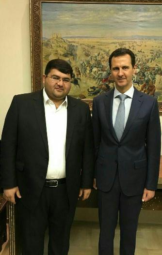 عکس یادگاری نماینده مجلس با بشار اسد