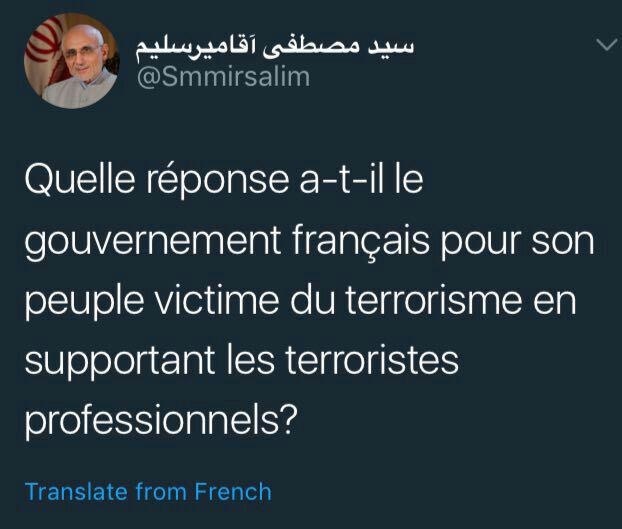 واکنش فرانسوی میرسلیم به نشست منافقین