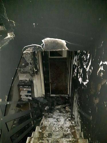 (تصاویر) زن و شوهر از ترس آتش‌ به پایین پریدند!