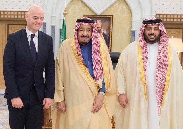 دیدار رییس فیفا با ملک سلمان دیدار رییس فیفا با ملک سلمان