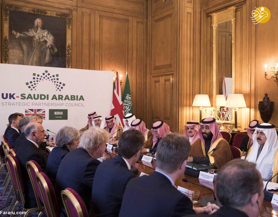 (تصاویر) دیدار جنجالی بن‌سلمان با ملکه و نخست‌وزیر انگلیس