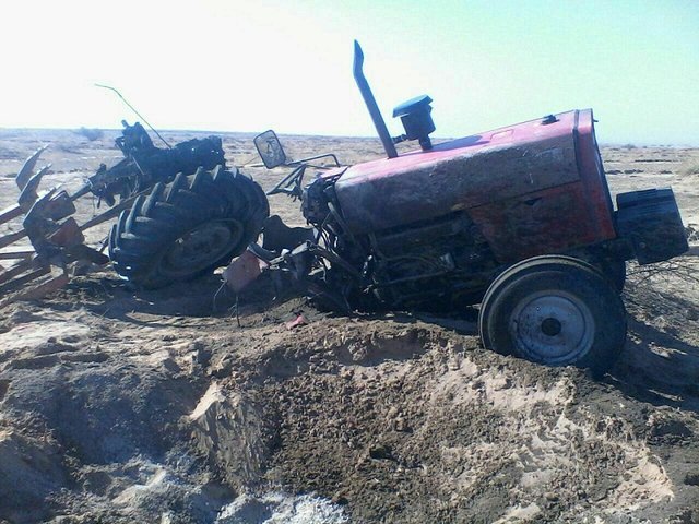 واژگونی تراکتور، مرگ راننده را رقم زد