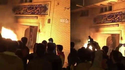 حمله اغتشاشگران به حوزه علمیه اشتهارد