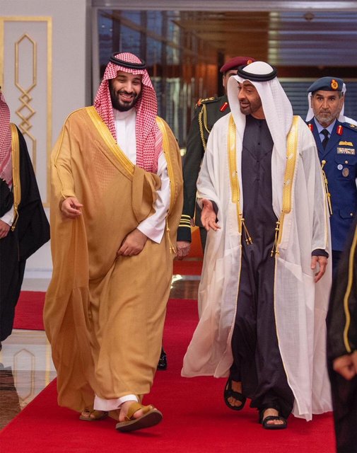 (تصاویر) دیدار محمد بن سلمان با ولیعهد ابوظبی