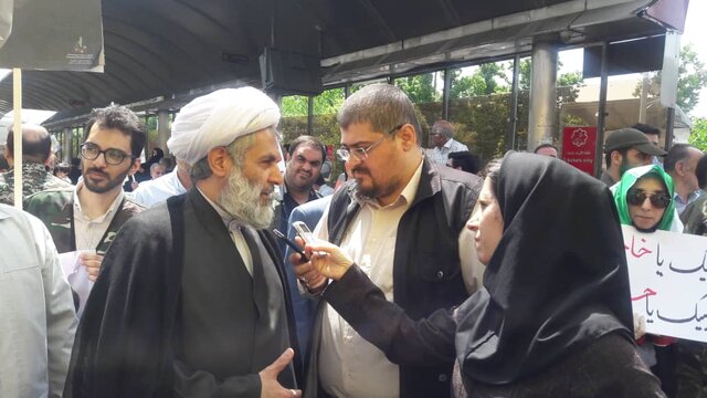 (تصویر) حضور حسین طائب در راهیمایی روز قدس