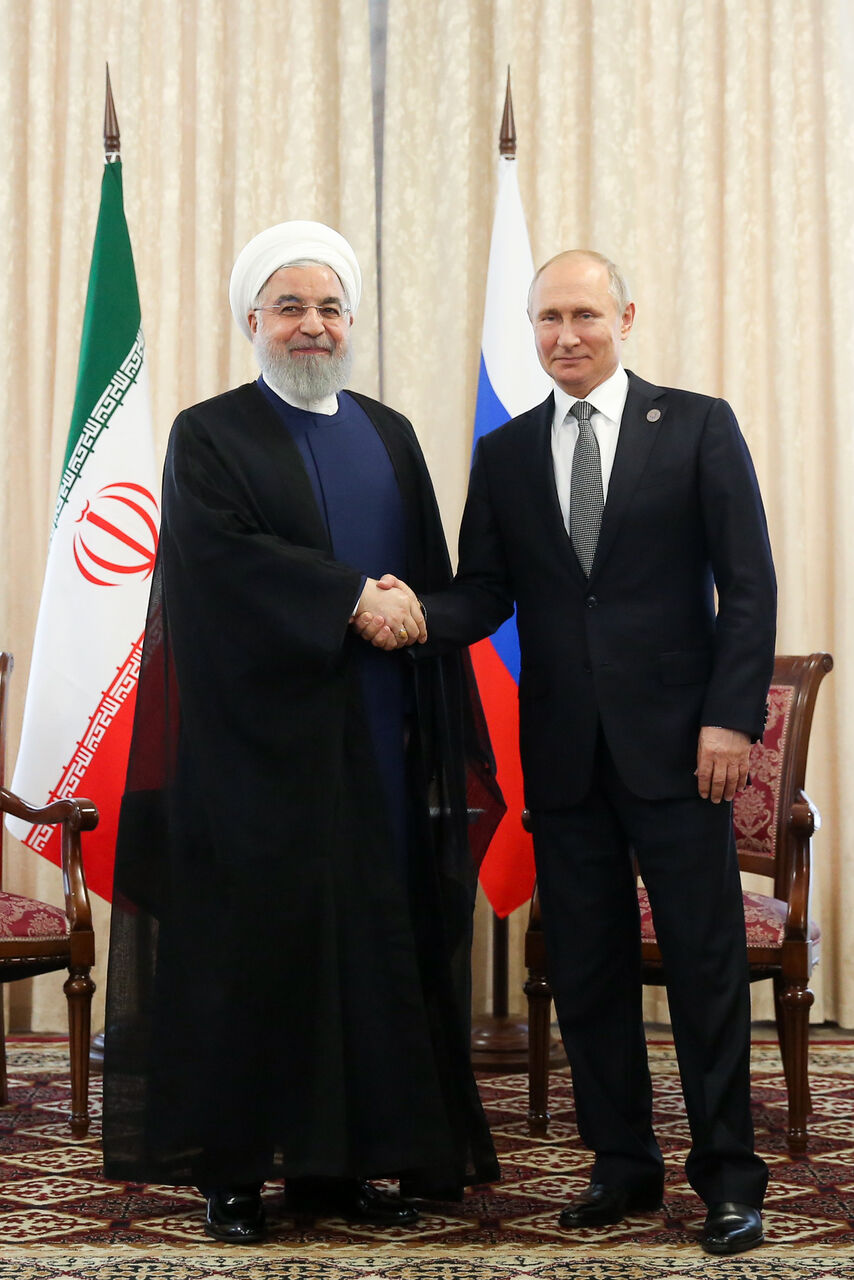 (تصاویر) دیدار پوتین و روحانی در حاشیه اجلاس شانگهای