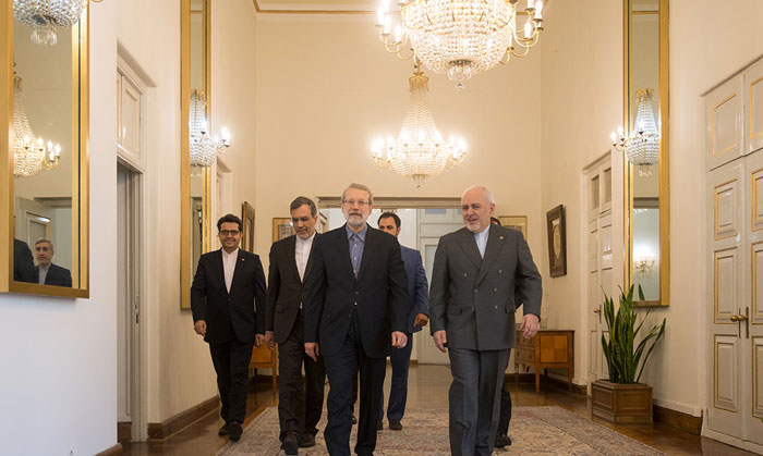 لاریجانی به دیدار ظریف رفت