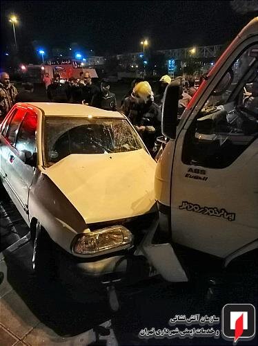 (تصاویر) مرگ راننده پراید در تصادف هولناک تهرانپارس