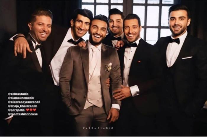 پرسپولیسی‌ها در مراسم عروسی سیامک نعمتی