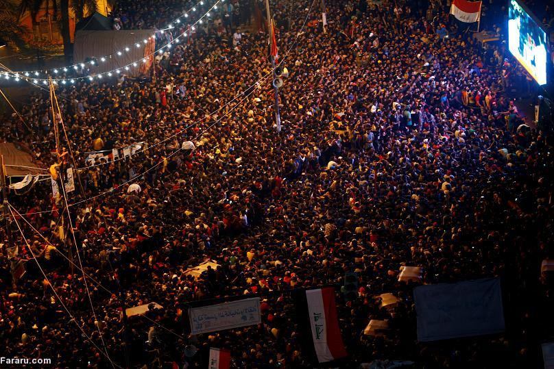 (تصاویر) پایکوبی عراقی‌های معترض پس از شکست تیم ایران