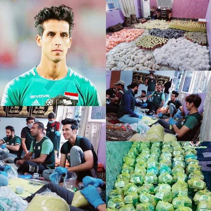 (عکس) اقدام خیرخواهانه بازیکن تیم ملی عراق در ایام کرونا