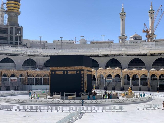 (تصاویر) تغییرات در اطراف کعبه مقدس در آستانه ماه رمضان