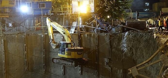 کشف اجساد در حادثه ریزش آوار خیابان فلاح