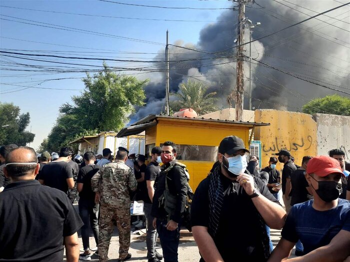 به آتش کشیدن دفتر حزب دموکرات کردستان در عراق
