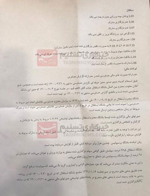 (عکس) جنجال جدید؛ جعل و فتوشاپ در باشگاه پرسپولیس