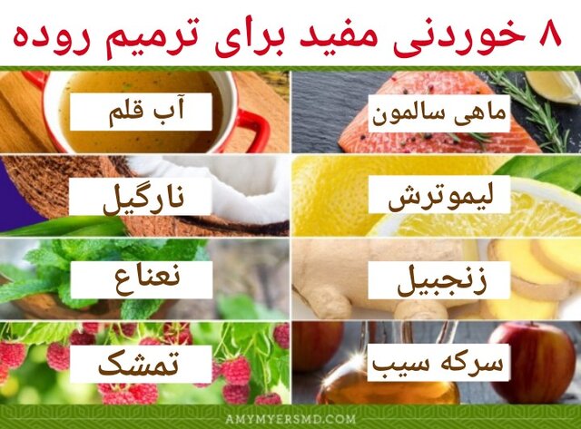۸ خوردنی مفید برای ترمیم روده