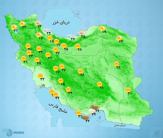 دمای کشور 