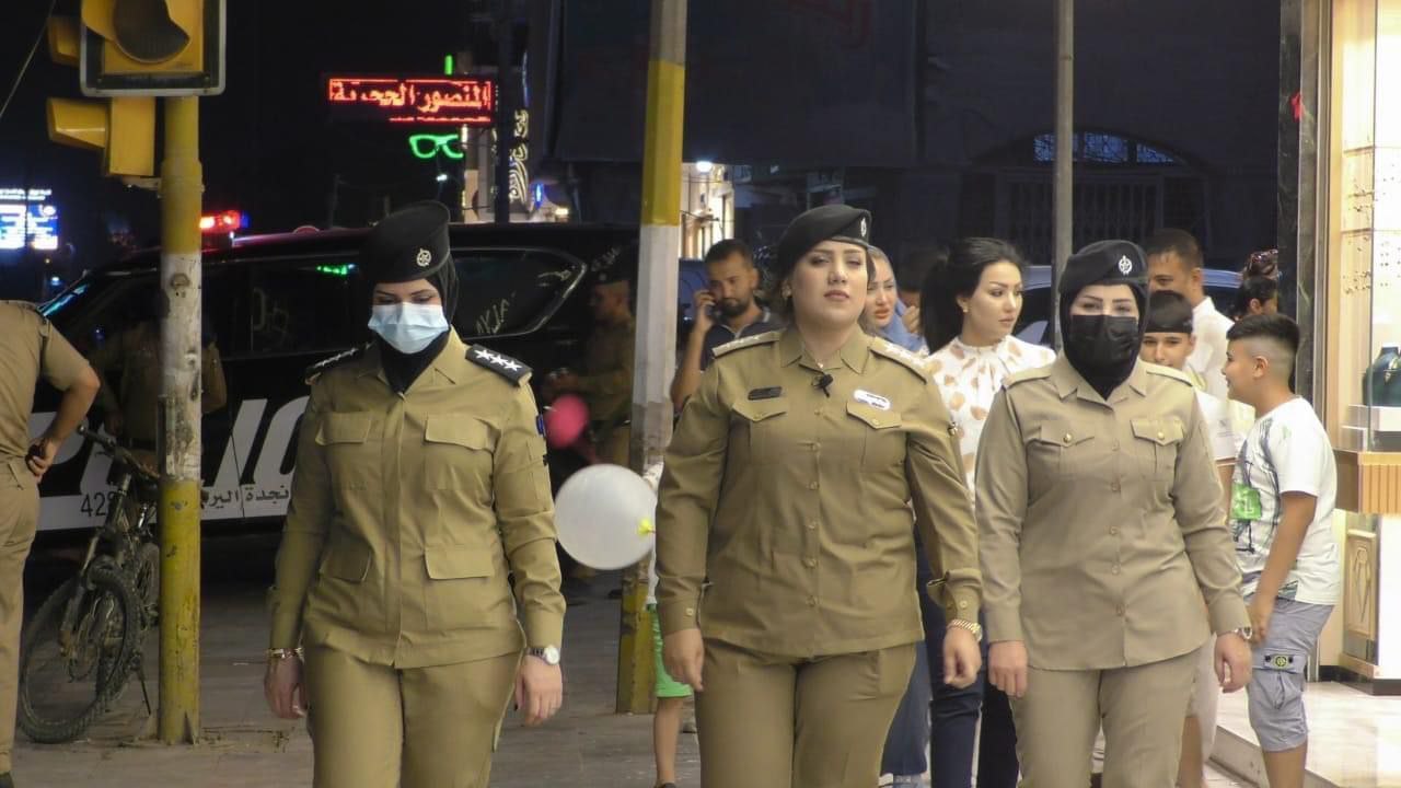 (تصاویر) گشت پلیس زن در خیابان‌های بغداد مستقر شد