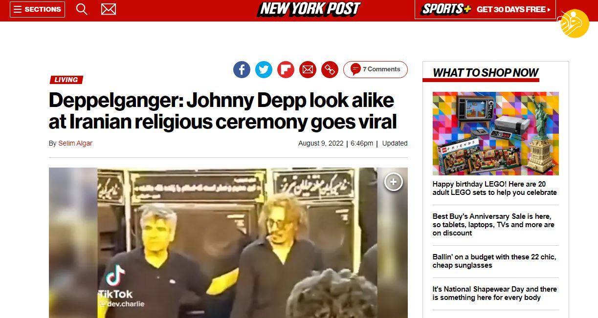 بازتاب جانی دپ ایرانی در رسانه‌های جهان؛ جانی اینجا چه کار می‌کنی؟!