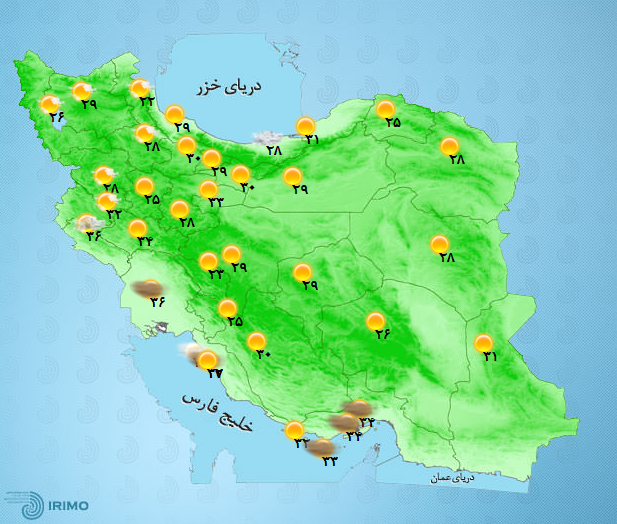 دمای تهران 