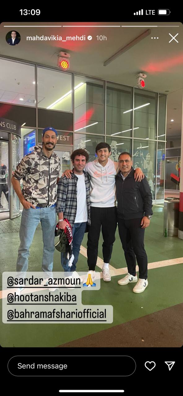 (عکس) مهدوی‌کیا، هوتن شکیبا و بهرام افشاری در کنار سردار آزمون