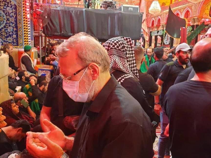  حضور علی لاریجانی در راهپیمایی اربعین