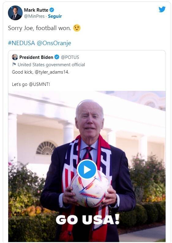 (عکس) تمسخر بایدن توسط نخست وزیر هلند پس از شکست آمریکا