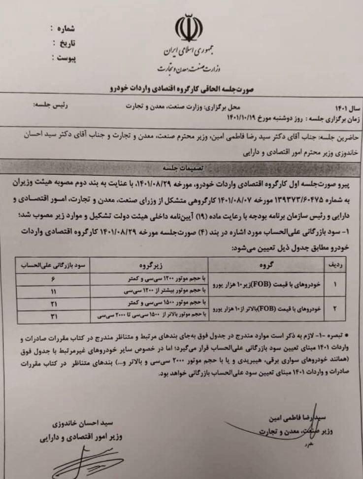 واردات خودرو
