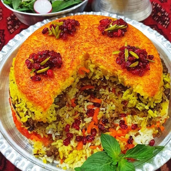 ته چین هویج پلو