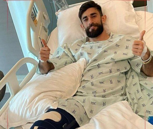 لژیونر فوتبال در بیمارستان