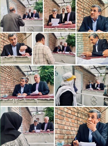 (تصاویر) احمدی نژاد بعد از چندماه بالاخره آفتابی شد!