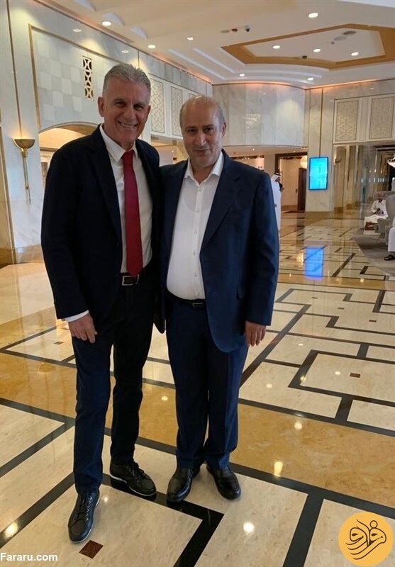 (عکس)دیدار تاج با کی‌روش در قطر