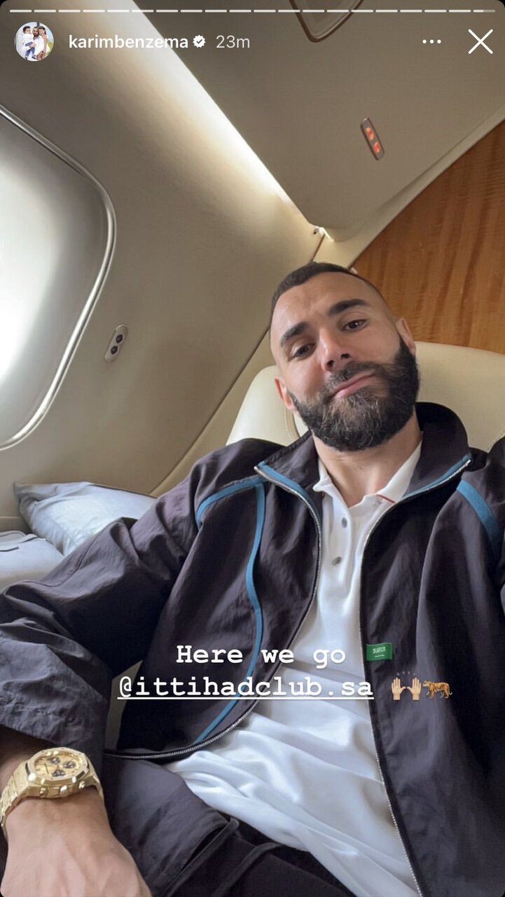 (عکس) کریم بنزما عازم عربستان شد