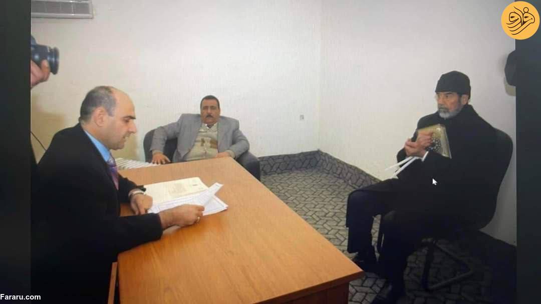 تصویری نادر از صدام حسین لحظاتی قبل از اعدام