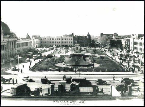 (عکس) تصویری نایاب از میدان توپخانه در زمان قاجار