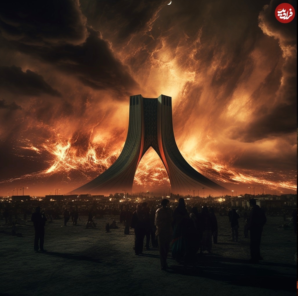 تصویرسازی هوش مصنوعی از حملۀ فضایی‌ها به تهران!